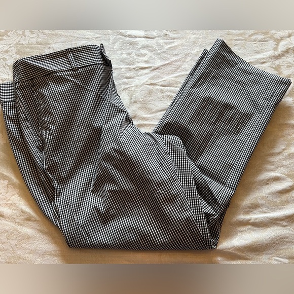 Women’s Banana Republic Black and White Gingham Check Cropped Pants Cotton - Picture 1 of 6